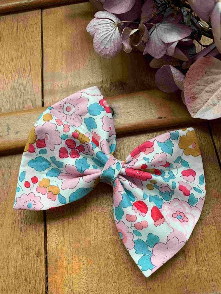 Barrette Liberty Betsy fraise japonais XL Papillon