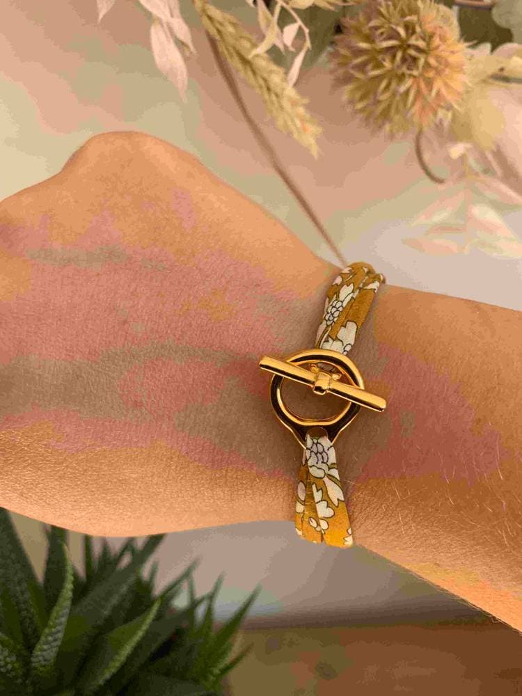 Bracelet Liberty Capel moutarde fermoir bijou