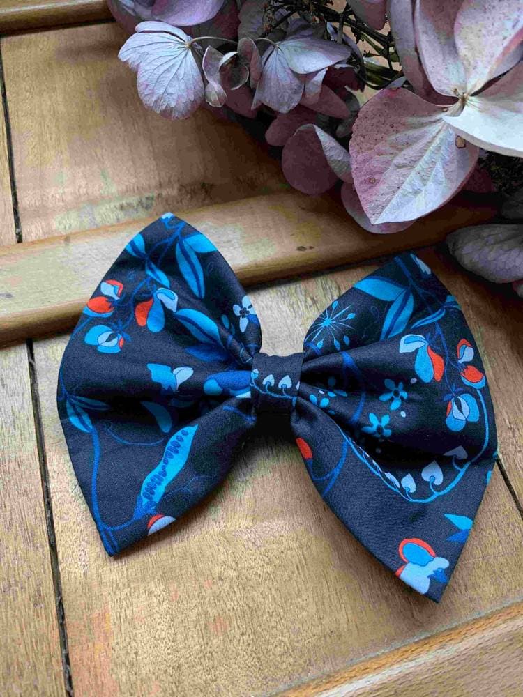 Barrette Liberty Maynard turqoise et fluo XL Papillon