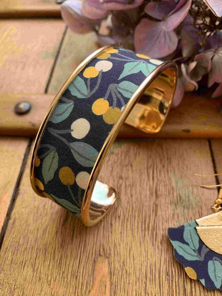 Manchette dorée Liberty Cherry Drop Mirabelle