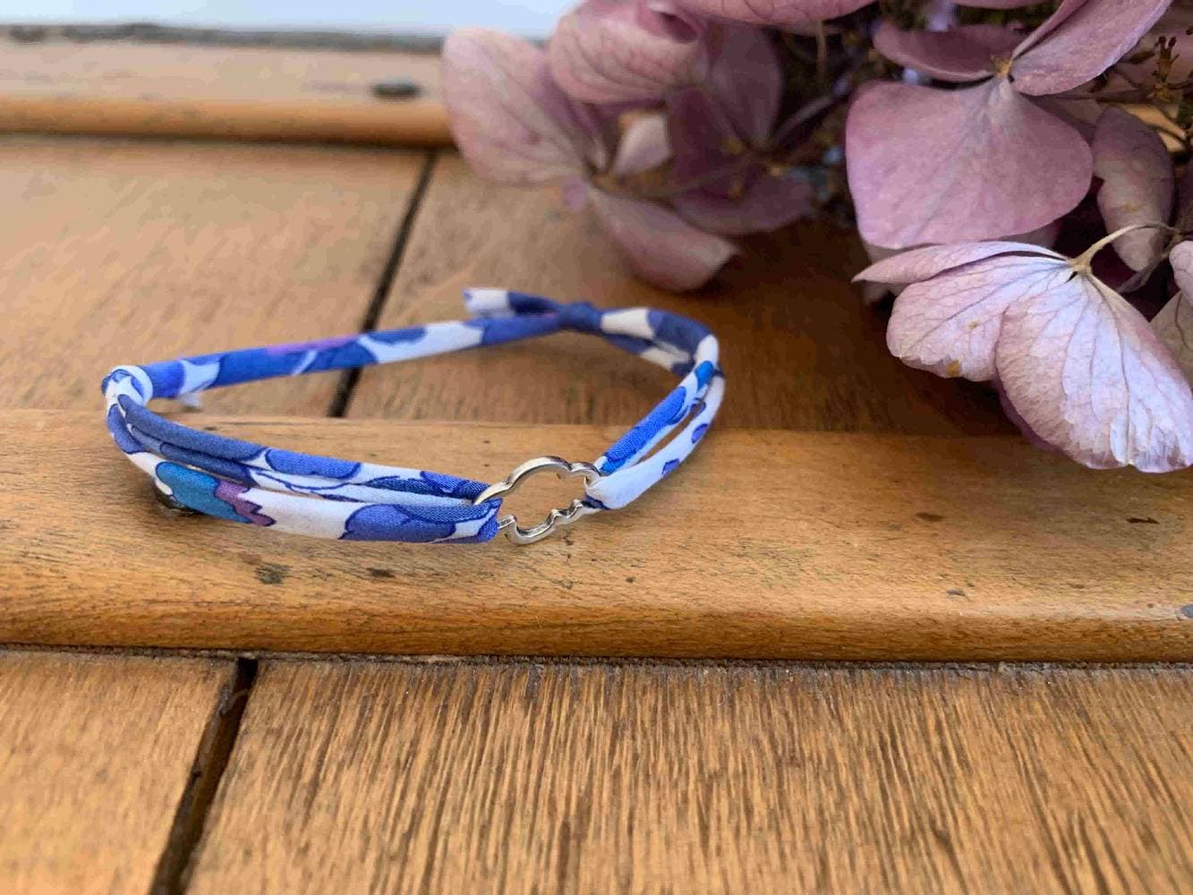 Bracelet Liberty Betsy Lavande petit nuage argenté 