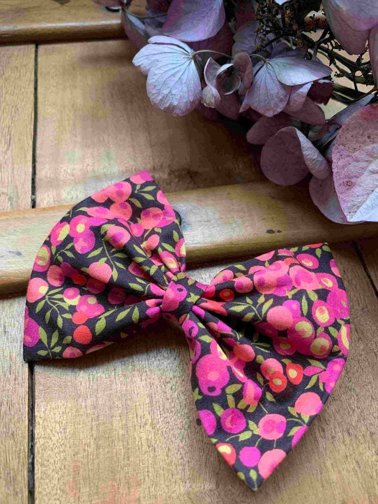 Barrette Liberty Wiltshire noir et rose Taille XL