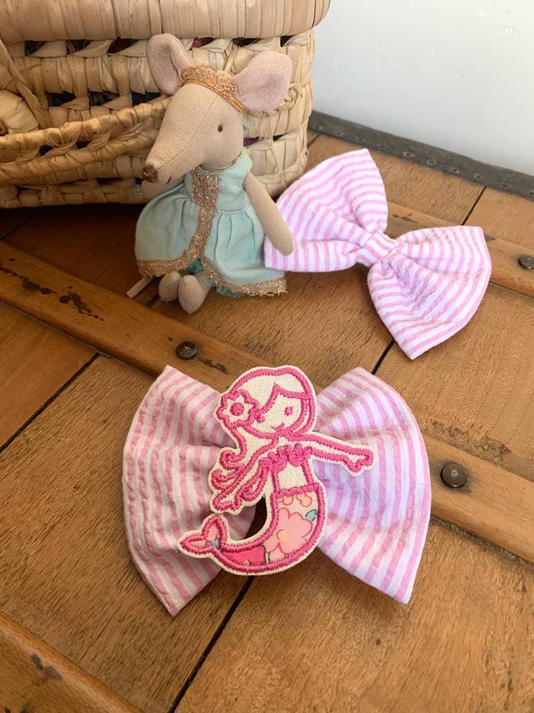 Barrette brodée Sirène Liberty au choix sur commande