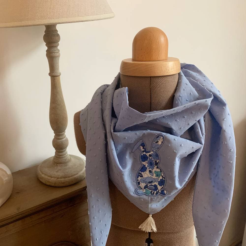 Chèche enfant plumetis ou double gaze à personnaliser sur commande