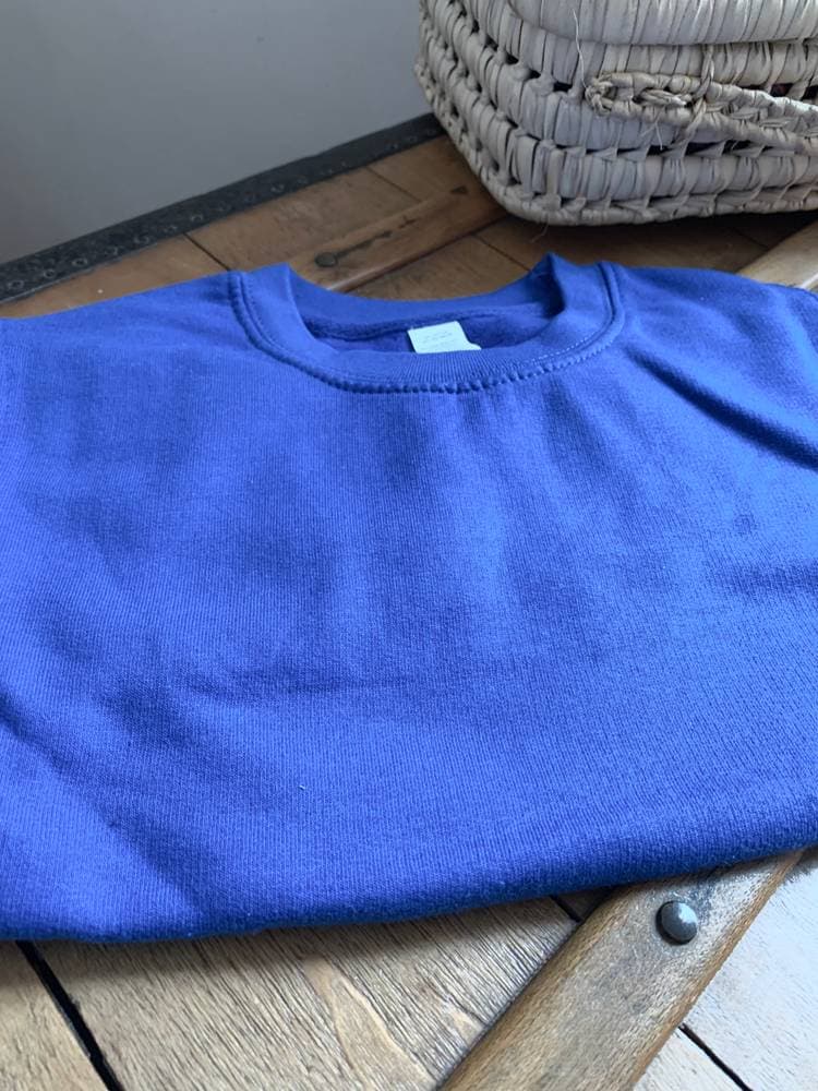 Sweat bleu à personnaliser sur commande