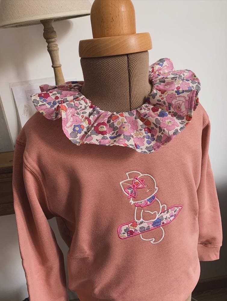 Tee-shirt à col avec ou sans broderie