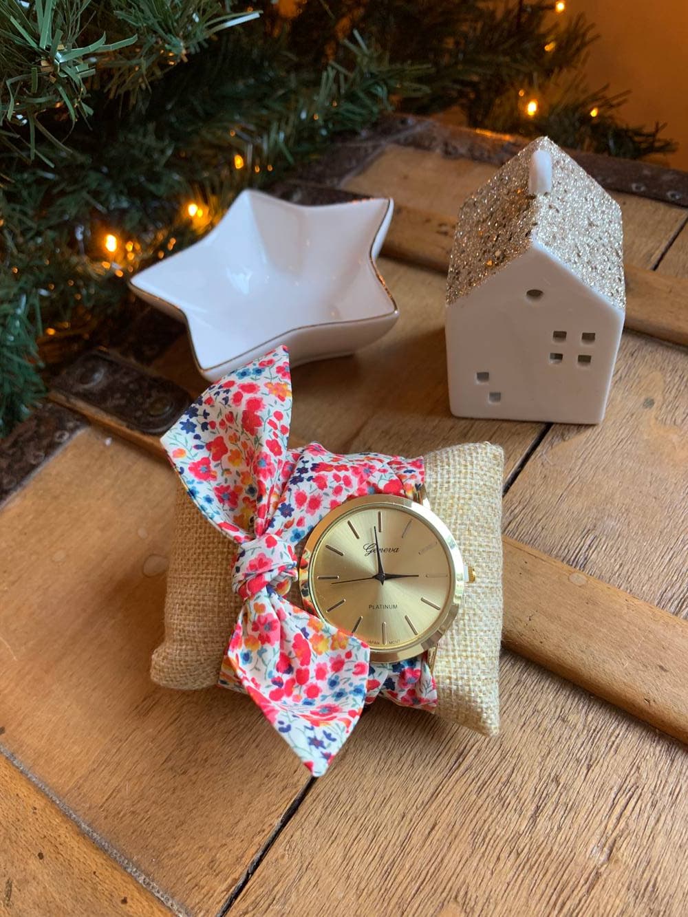 Montre cadran doré avec bracelet Liberty à choisir