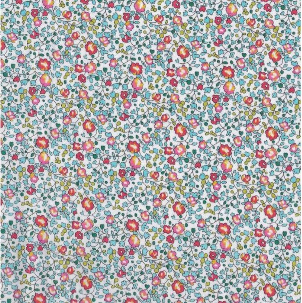 Tissu Liberty Eloise Turquoise Tana Lawn vendu par multiple de 10 X 137 cm