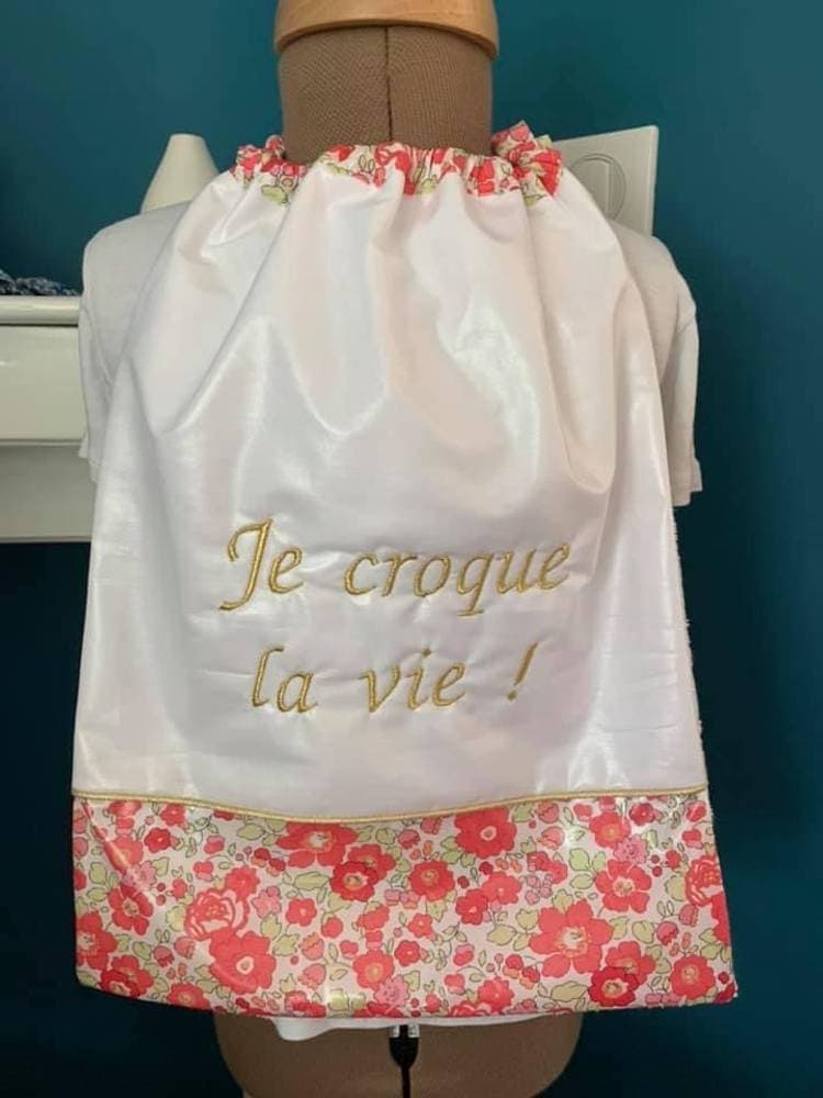 Bavoir géant Liberty enduit sur commande