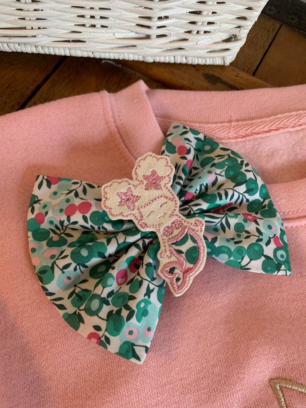 Barrette brodée Sirène 2