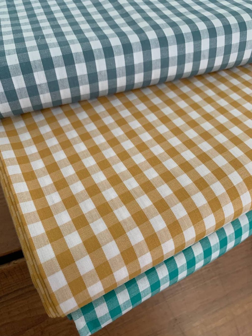 Vichy moutarde 6 mm * 6 mm vendu par multiples de 10 cm