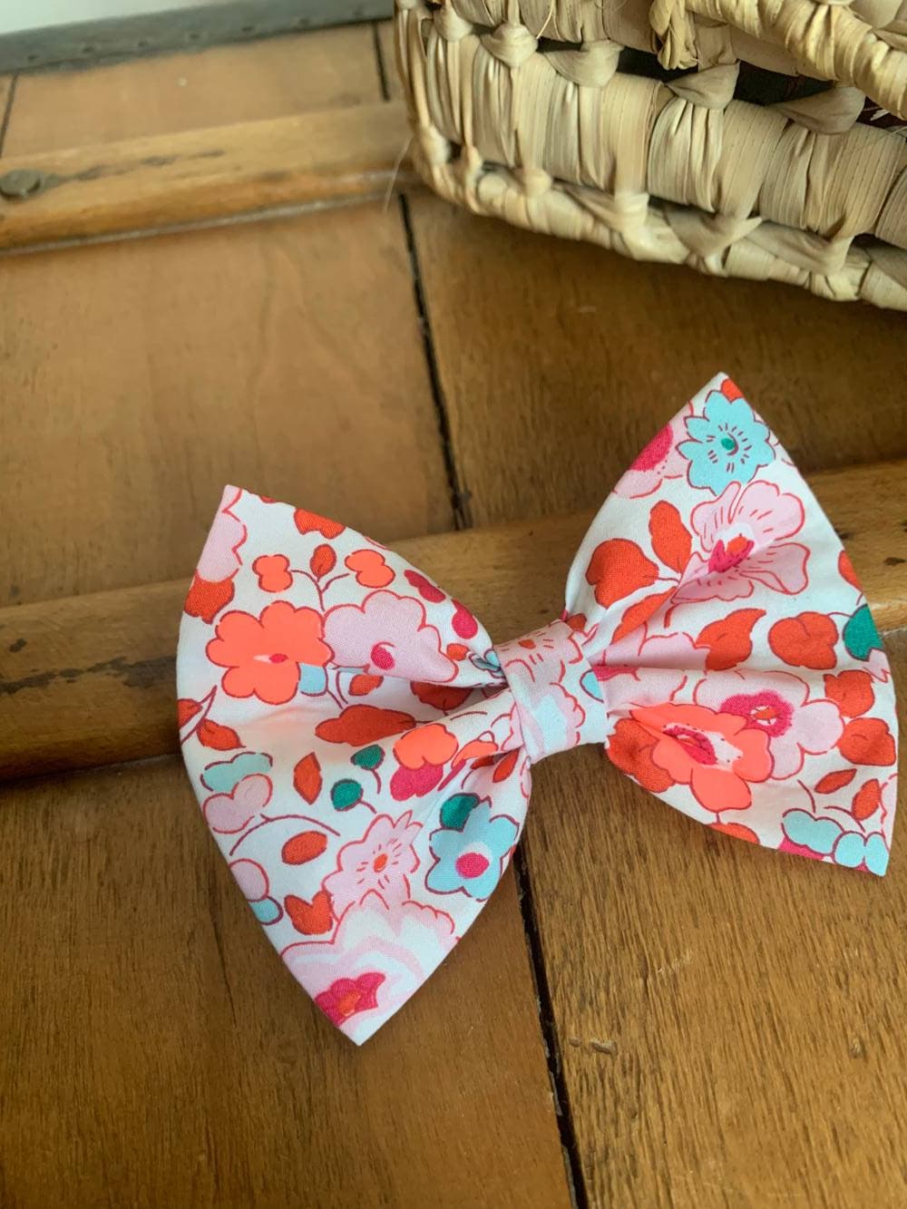 Barrette Liberty Betsy Géranium Taille XL