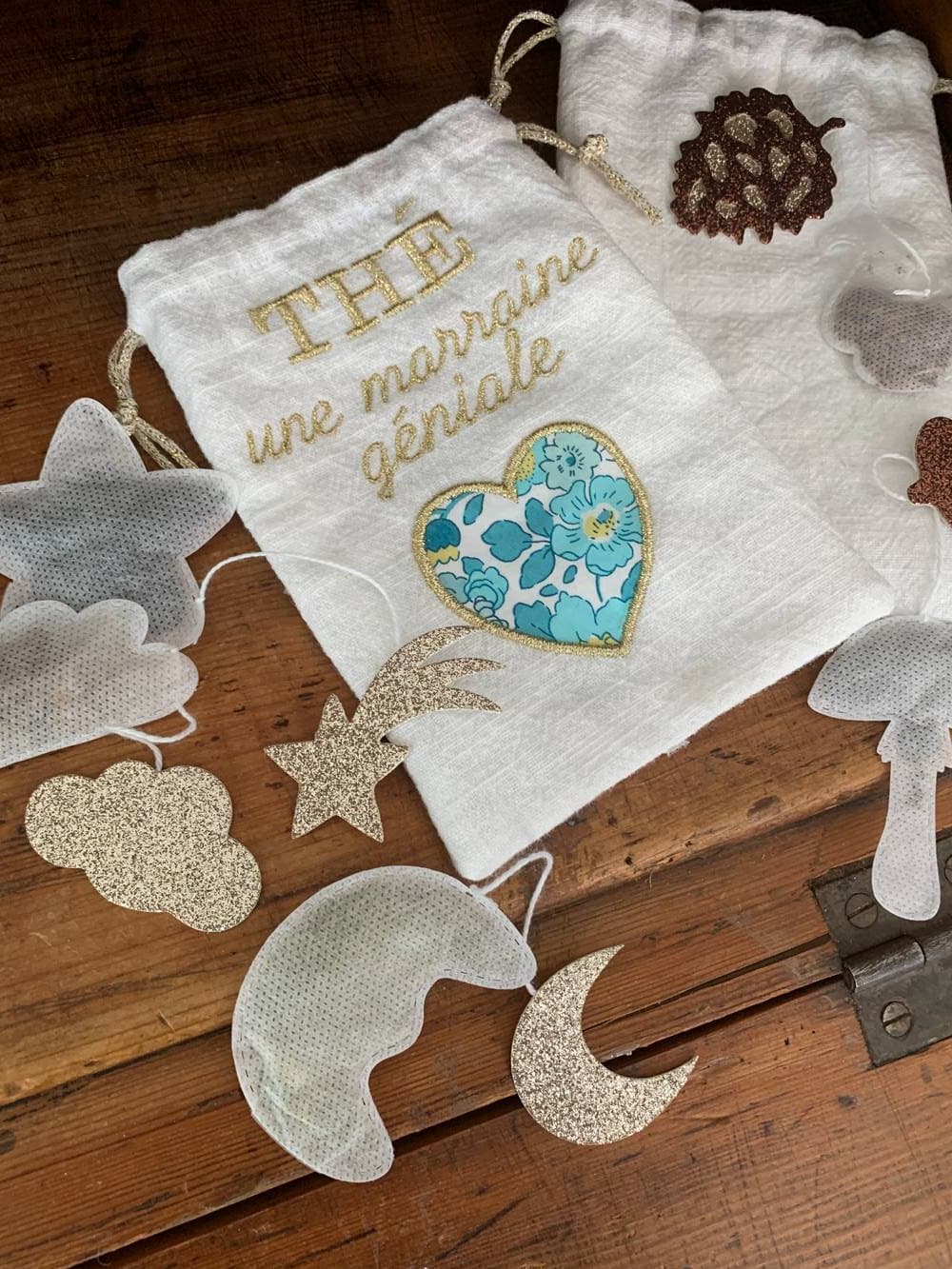 Pochon à message pour le Thé + 5 sachets de thé