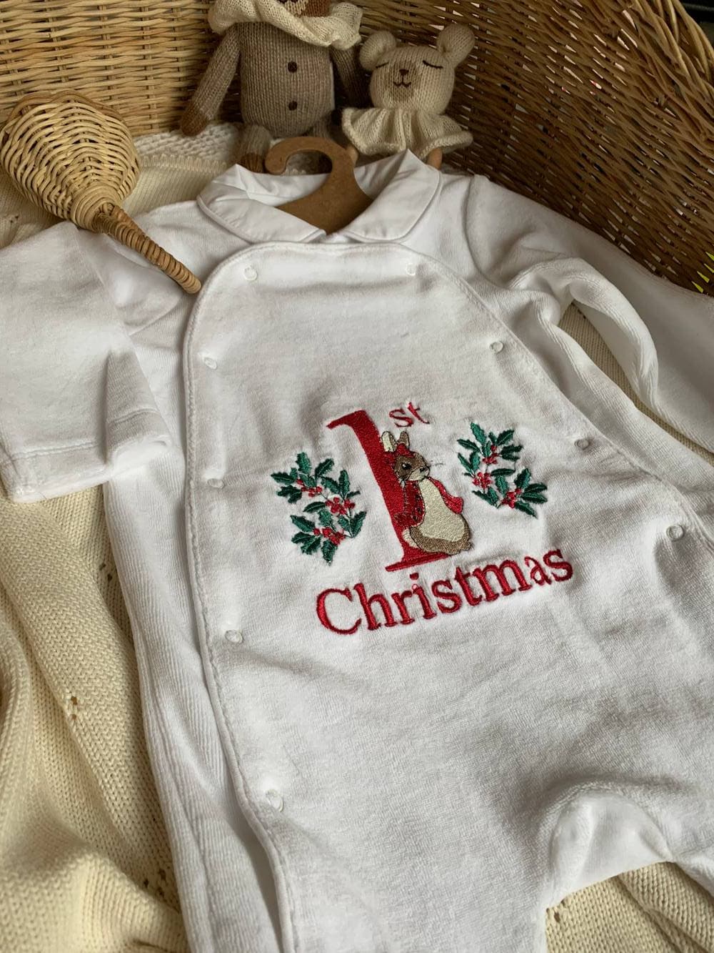 Pyjama blanc en coton bio à personnaliser sur commande