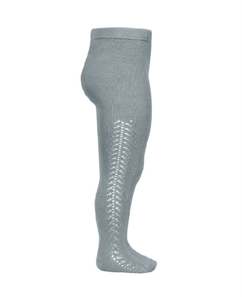 Collants Condor chauds ajourés latéral coloris vert sec