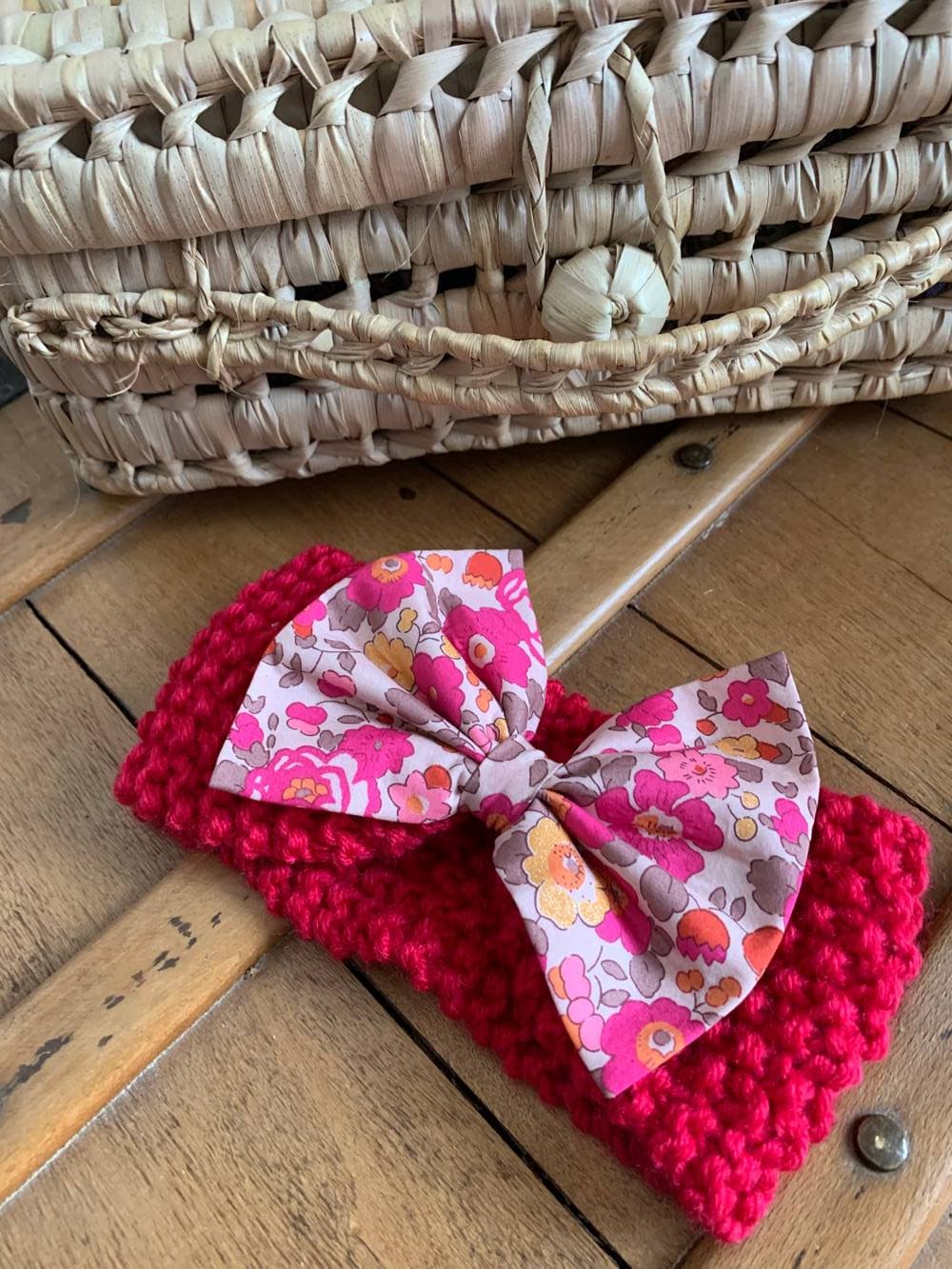 Bandeau cache oreilles 0-24 mois Liberty Betsy Garnet