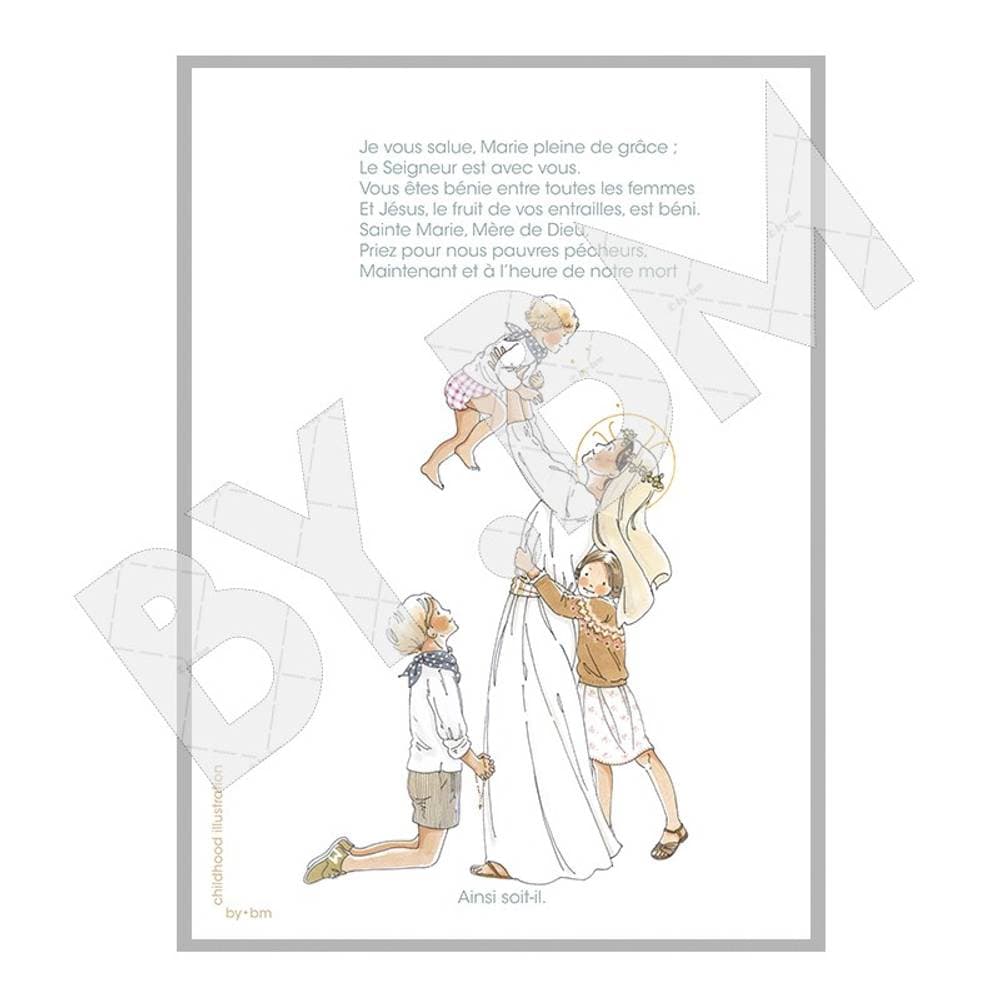 Grande Carte Postale Je vous salue Marie