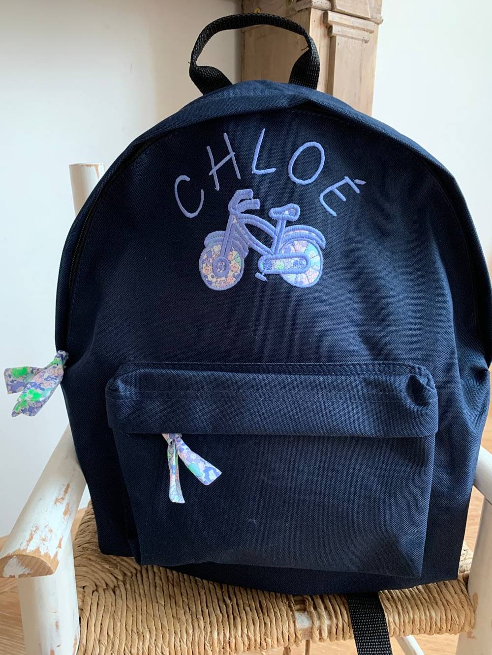 Sac à dos marine brodé Liberty à personnaliser sur commande