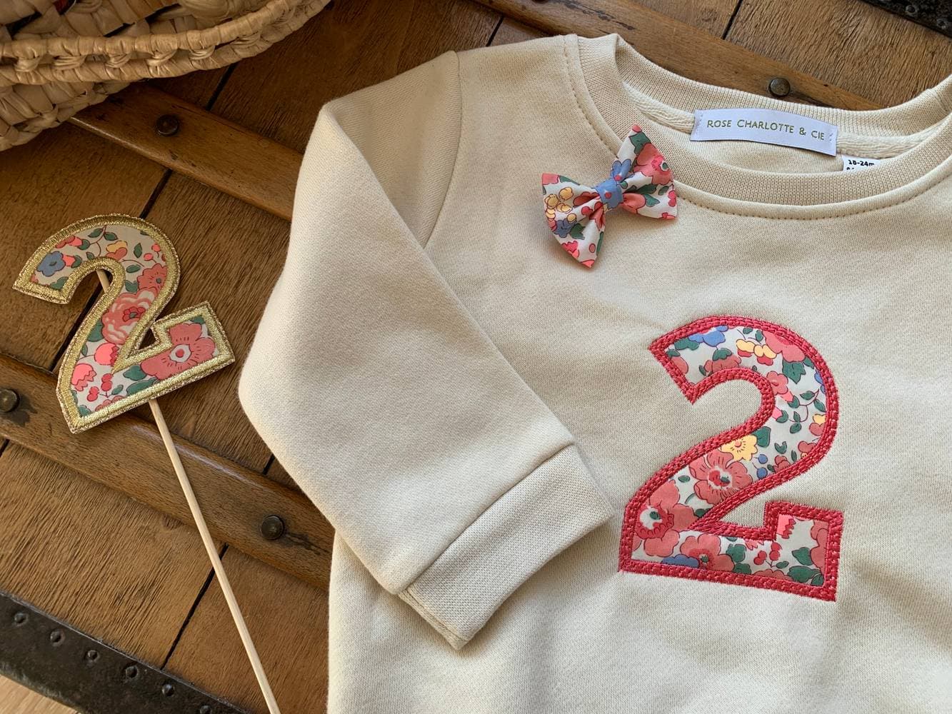 Sweat bébé beige coton bio à personnaliser sur commande