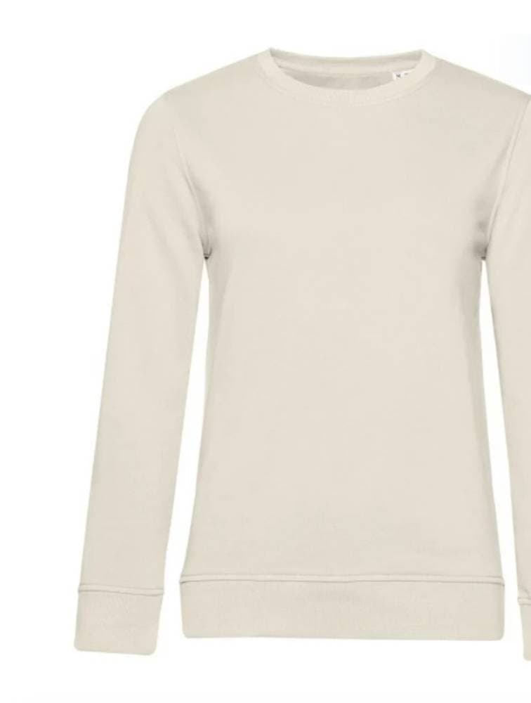 Sweat écru femme coton bio à personnaliser sur commande