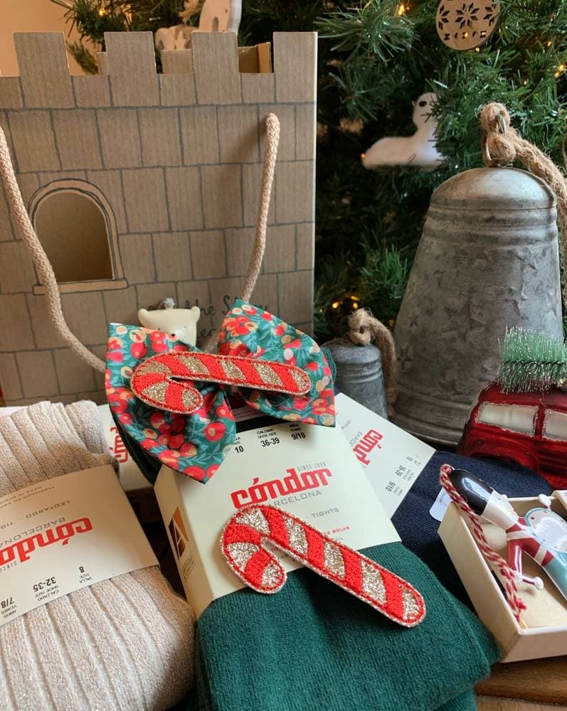 Barrette brodée Sucre d'orge