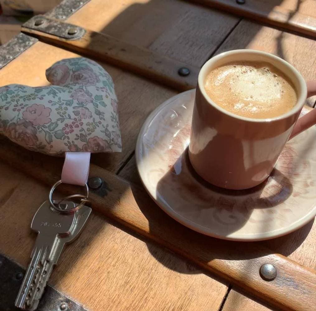 Porte clé coeur Liberty au choix sur commande