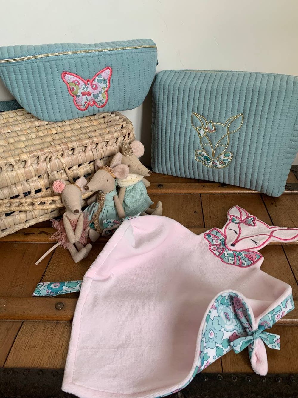 Trousse de toilette personnalisée Liberty au choix sur commande