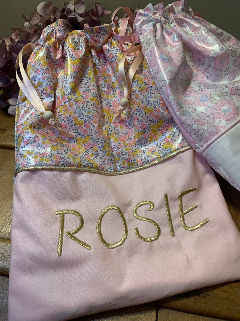 Pochon enduit à personnaliser avec prénom sur commande