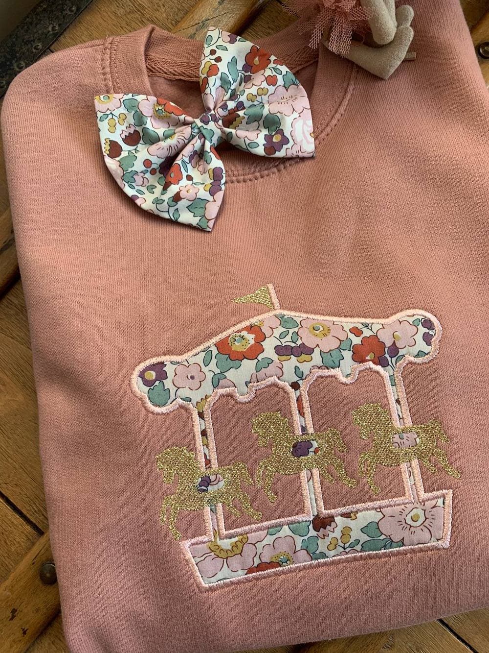 Sweat vieux rose à personnaliser sur commande