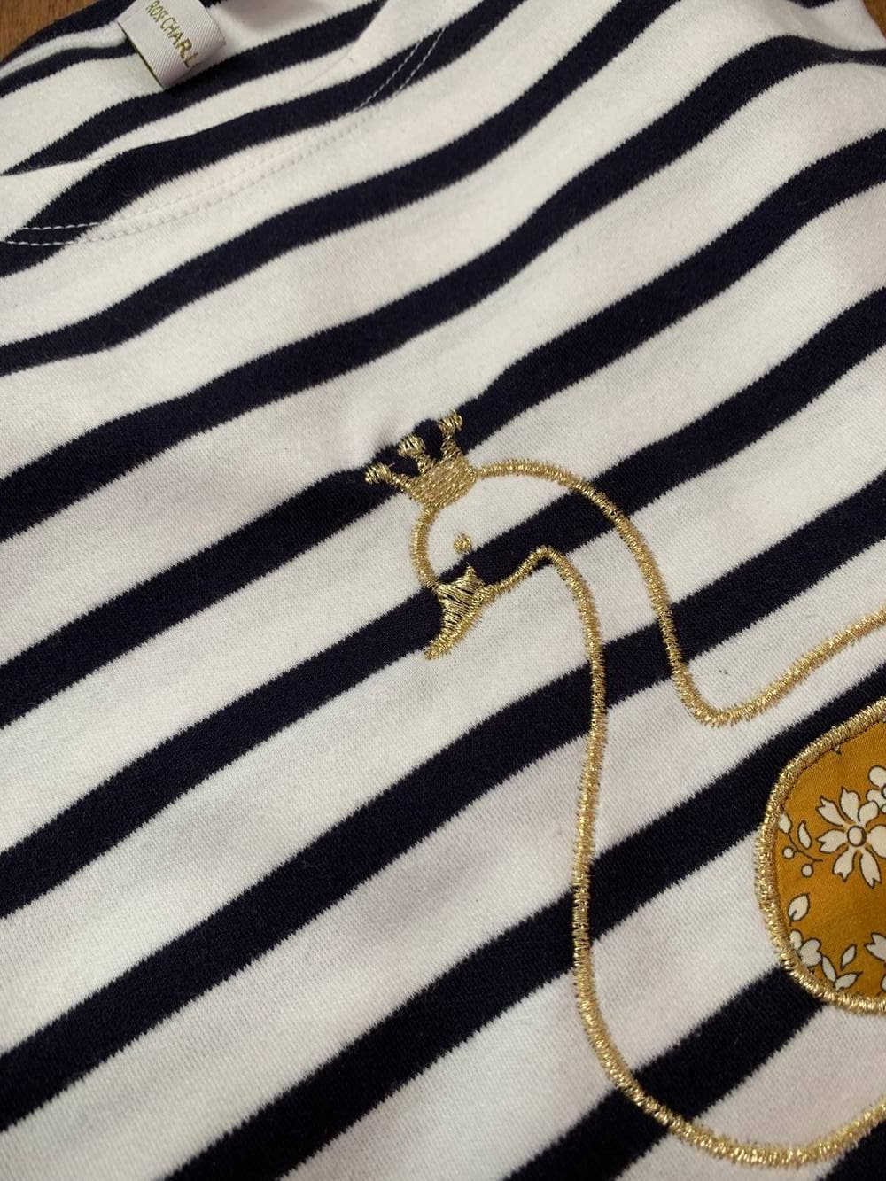 Marinière enfant coton bio manches longues à personnaliser